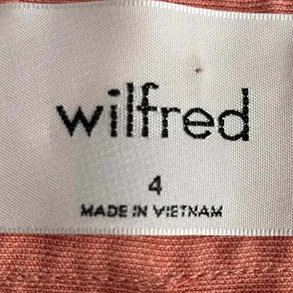 Aritzia Wilfred Allegra Button Close Linen Lyocell Casual Pants Salmon Sz 4 - Picture 11 of 13